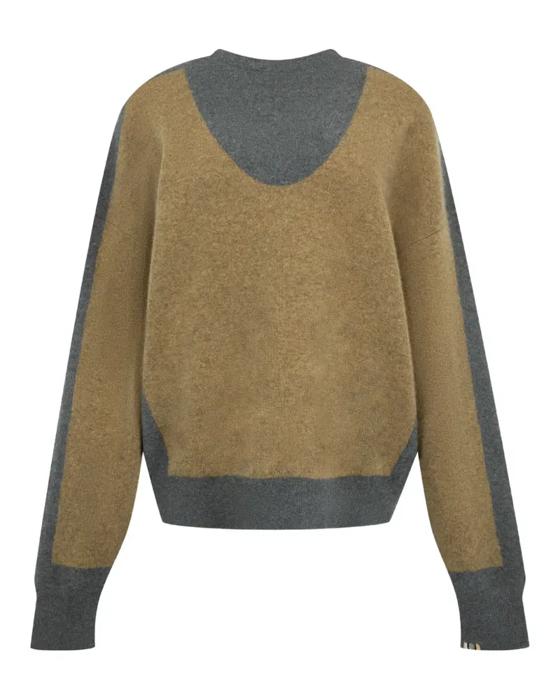 extreme cashmere Trompe colour-block sweater - Grau Grau