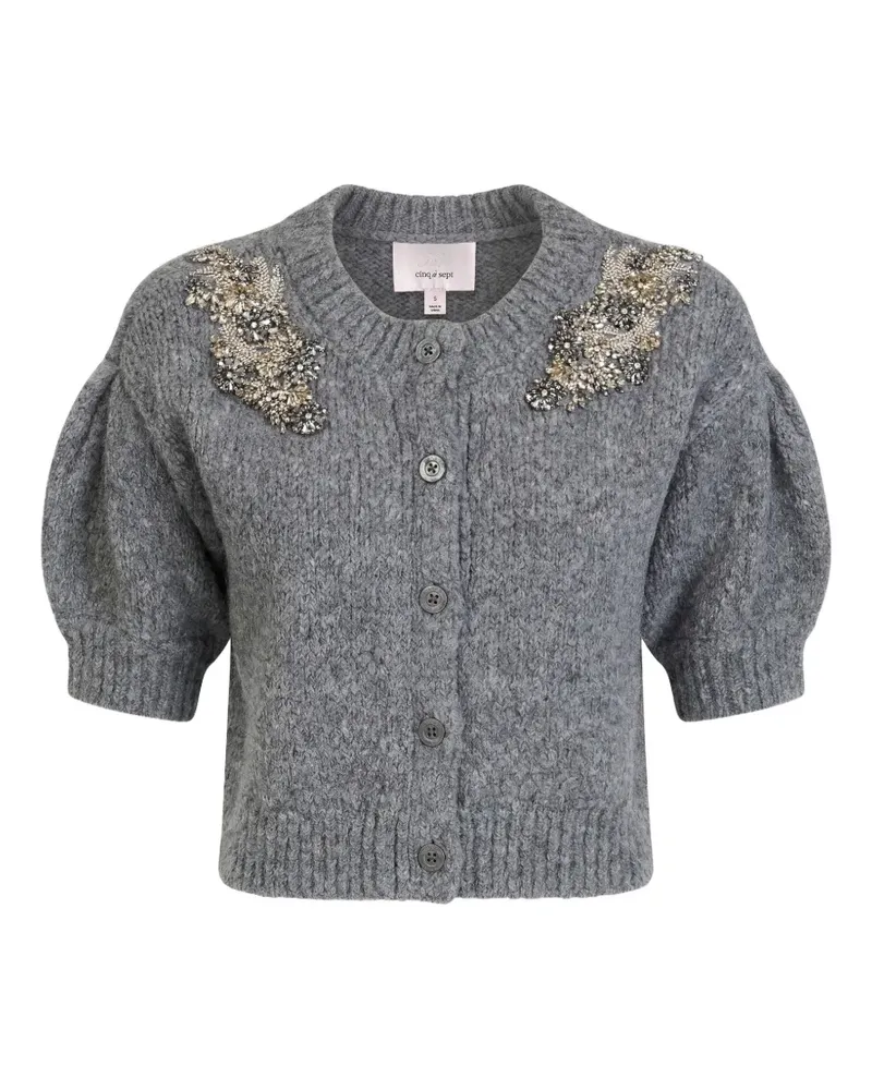 Cinq à Sept Crystal Ivy Millicent Cardigan - Grau Grau