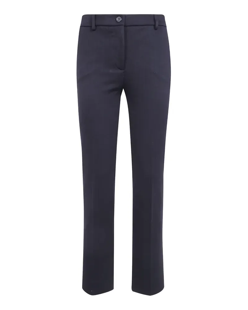 VIA MASINI 80 Bügelfaltenhose mit Fischgrätenmuster - Schwarz Schwarz