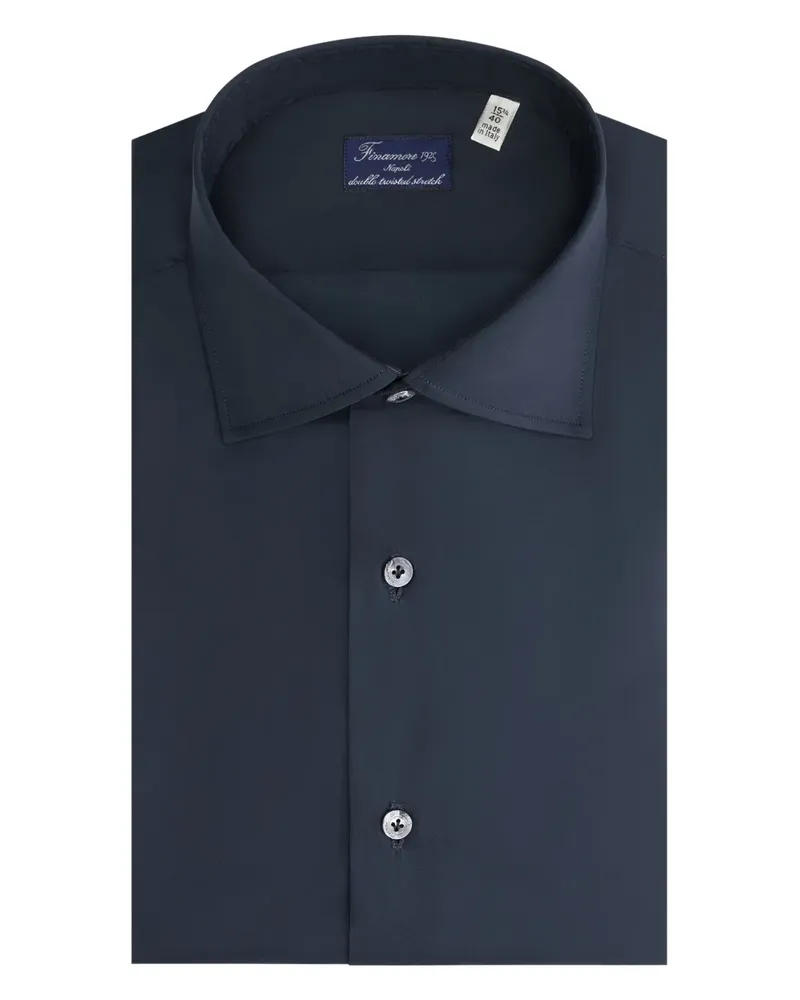 Finamore 1925 Hemd mit klassischem Kragen - Blau Blau