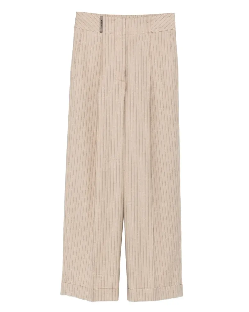 Peserico Bundfaltenhose mit Nadelstreifen - Nude Nude