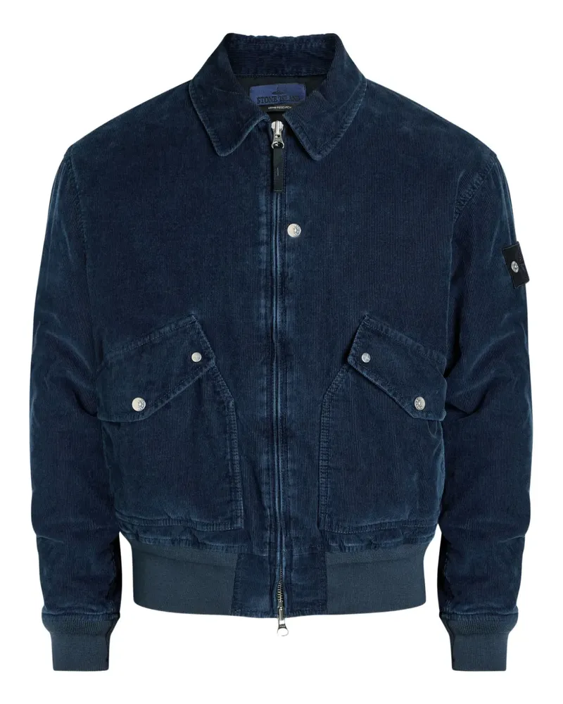 Stone Island corduroy zip jacket - Blau Blau