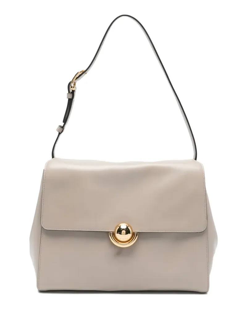 Furla medium Domus flap leather shoulderbag - Nude Nude
