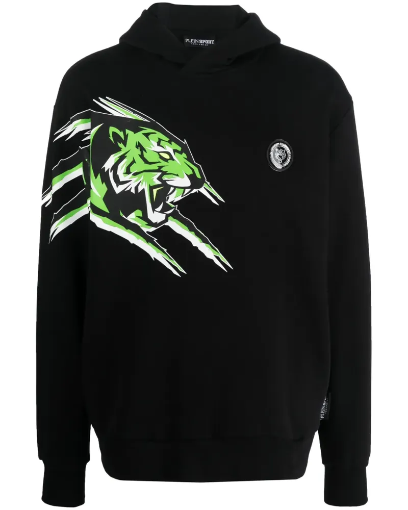 Philipp Plein Hoodie mit Tiger-Print - Schwarz Schwarz