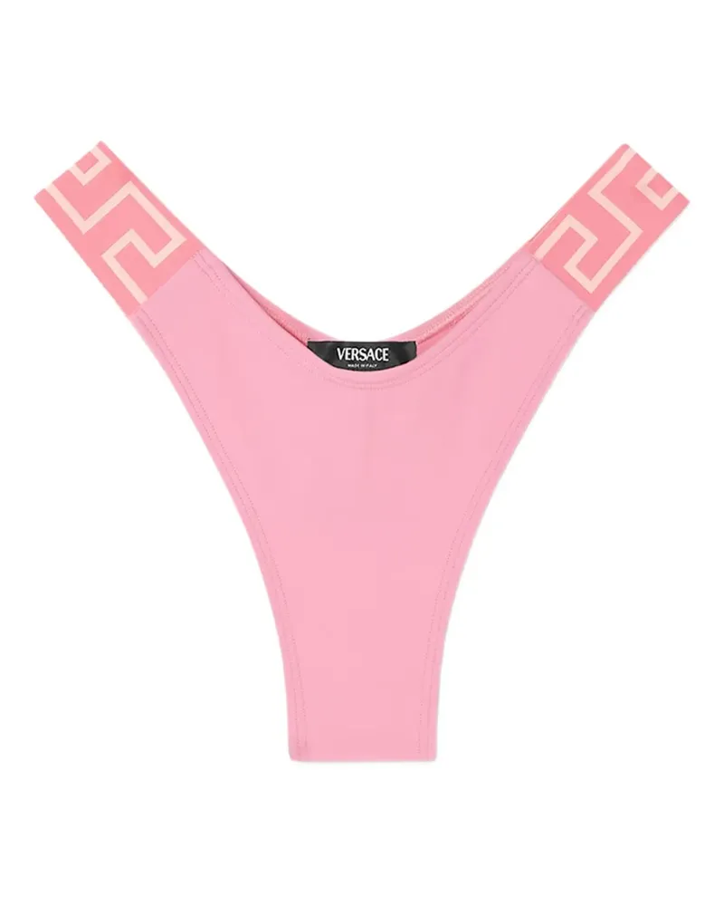 Versace Bikinihöschen mit Greca-Print - Rosa Rosa