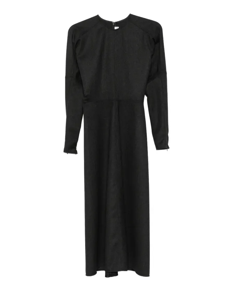 Victoria Beckham Midikleid mit langen Ärmeln - Schwarz Schwarz