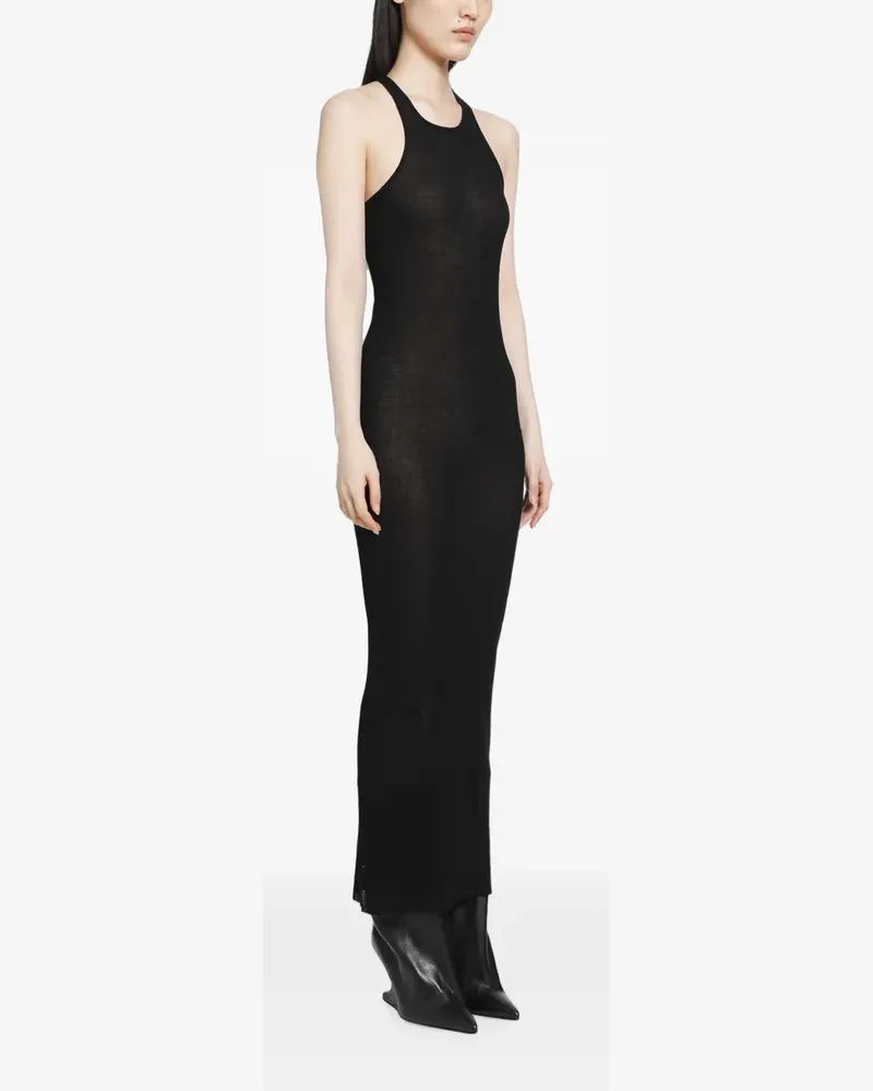 Rick Owens Geripptes Kleid - Schwarz Schwarz