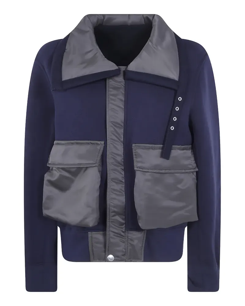 Sacai Gefütterte Jacke mit Klappentasche - Blau Blau
