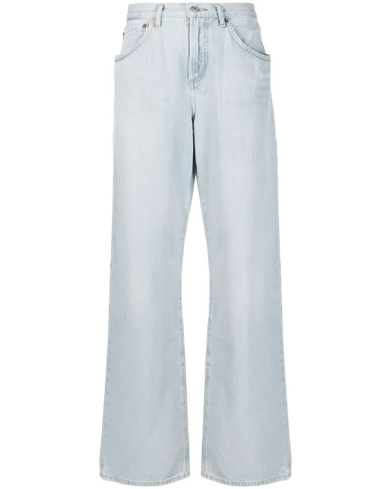 AGOLDE Weite High-Waist-Jeans - Blau Blau