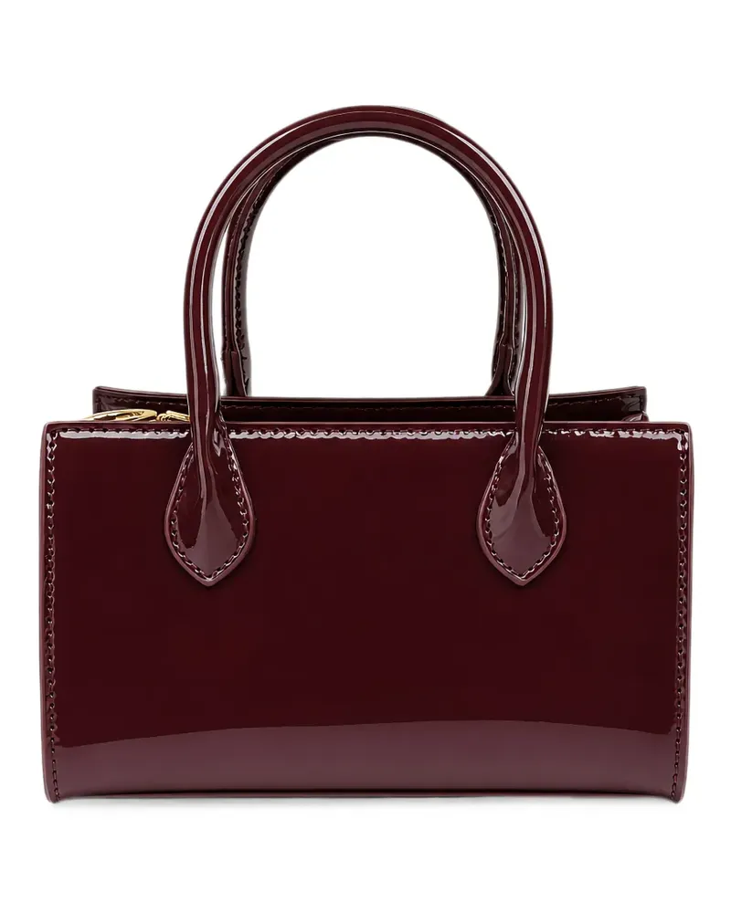 Benetton mini patent-finish tote bag - Braun Braun