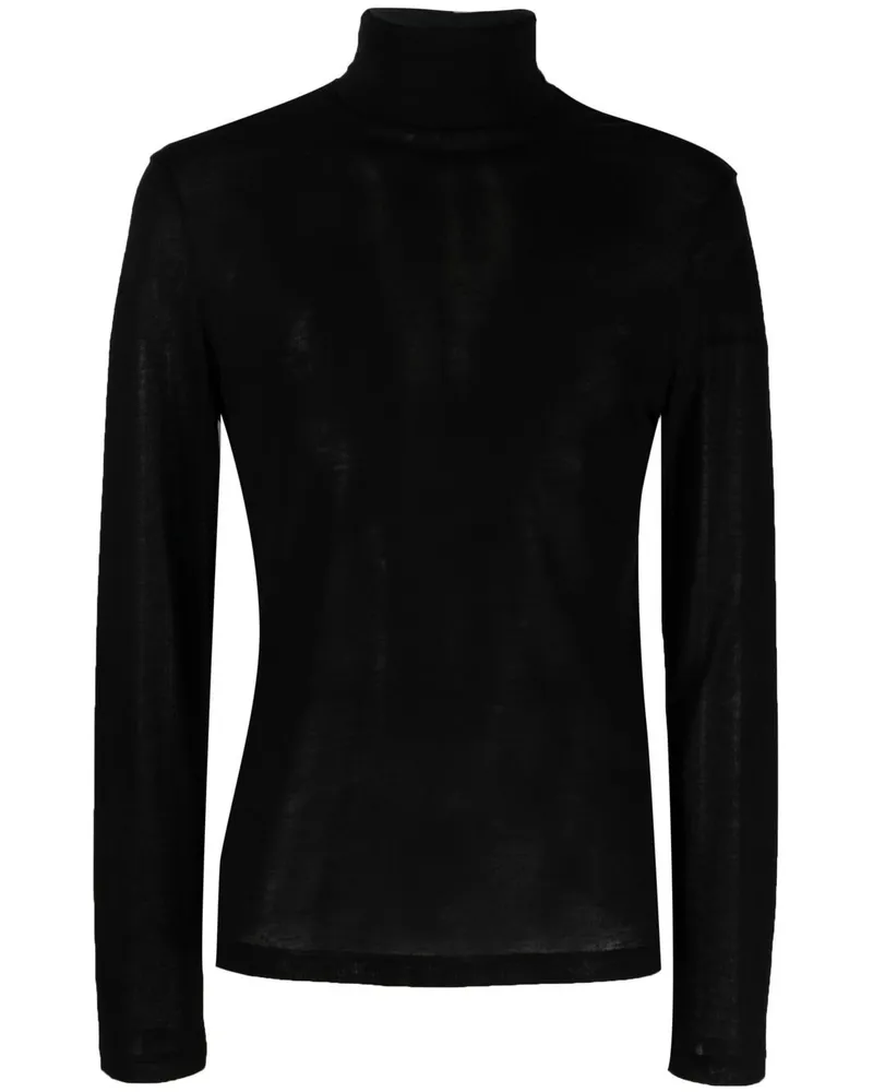 Filippa K Sweatshirt mit Rollkragen Schwarz