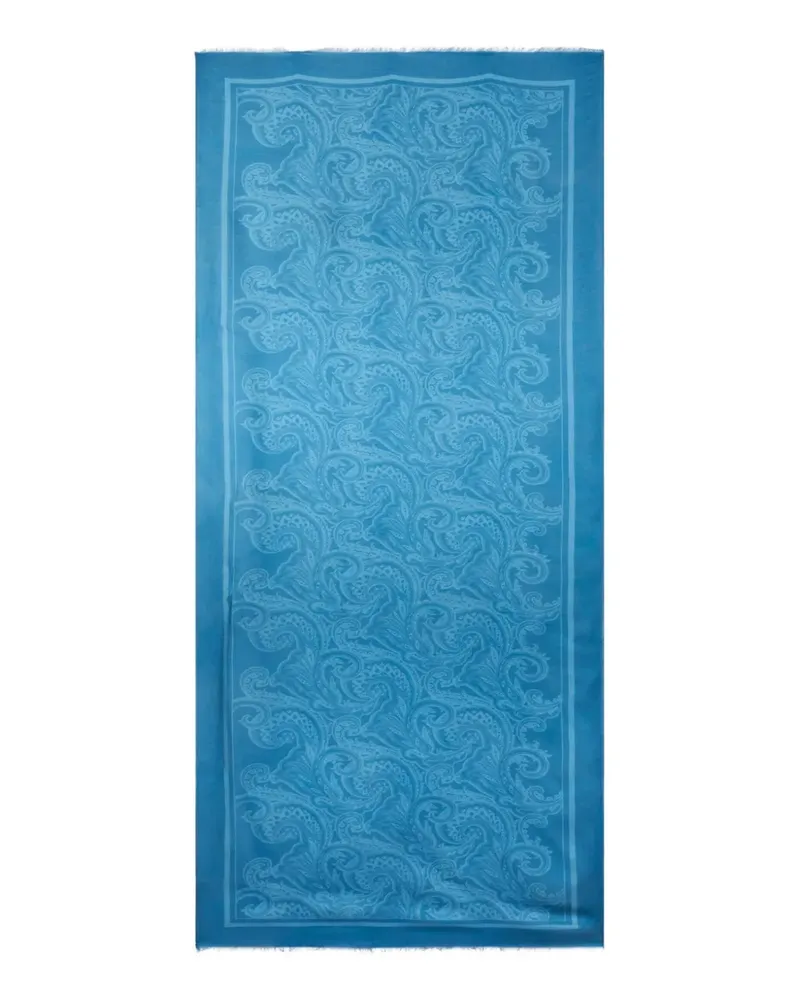 Etro Schal mit Paisleymuster - Blau Blau