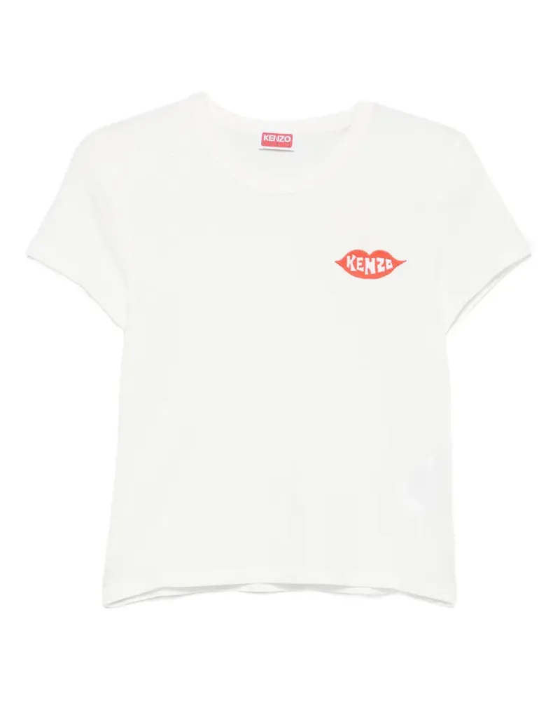 Kenzo lips-embroidery T-shirt - Weiß Weiß