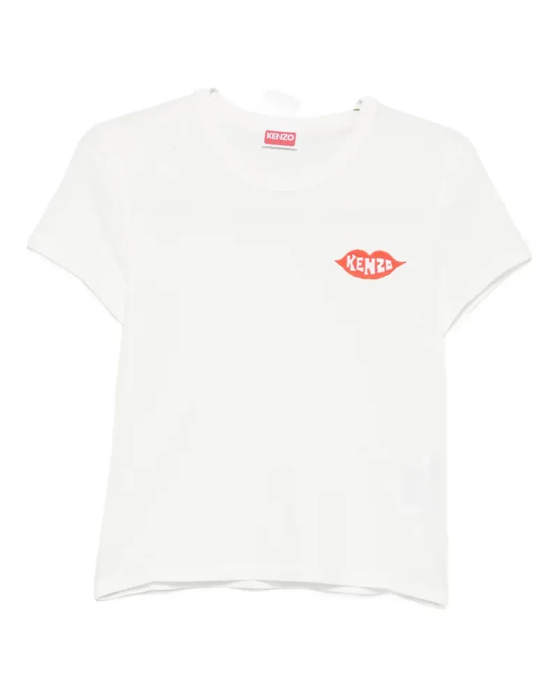 Kenzo lips-embroidery T-shirt - Weiß Weiß