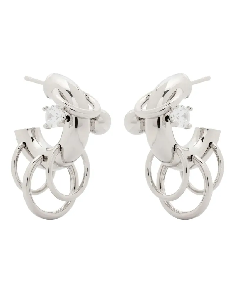 PANCONESI Verzierte Pierced Creolen - Silber Silber