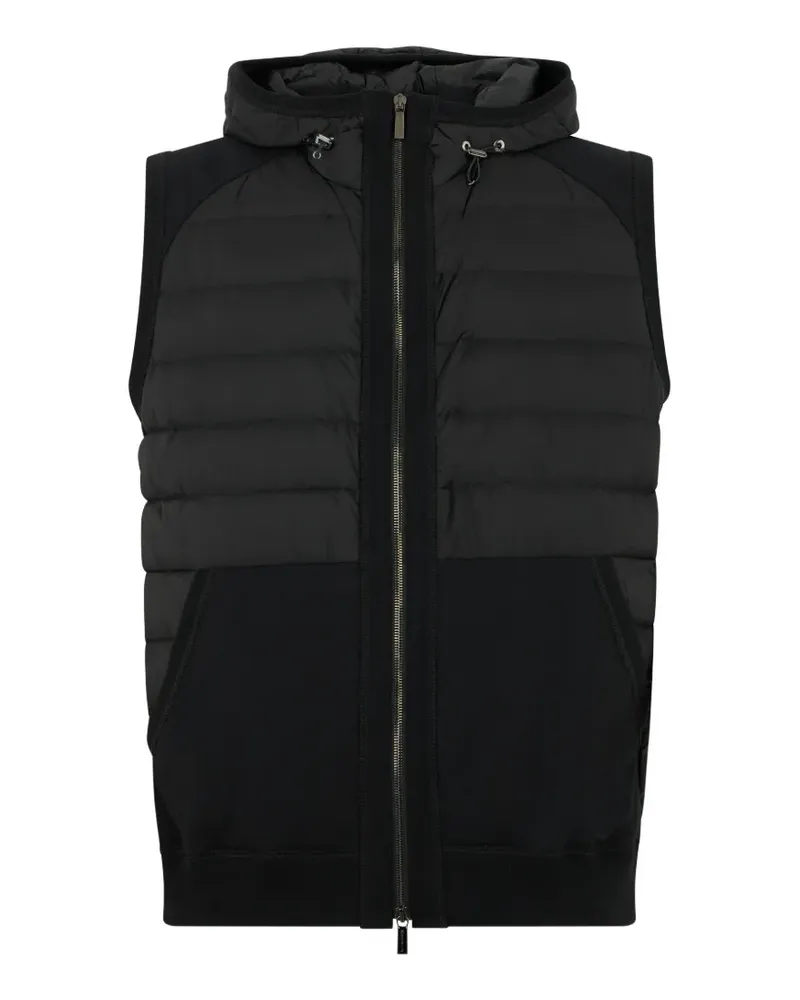MOORER padded zip vest - Schwarz Schwarz