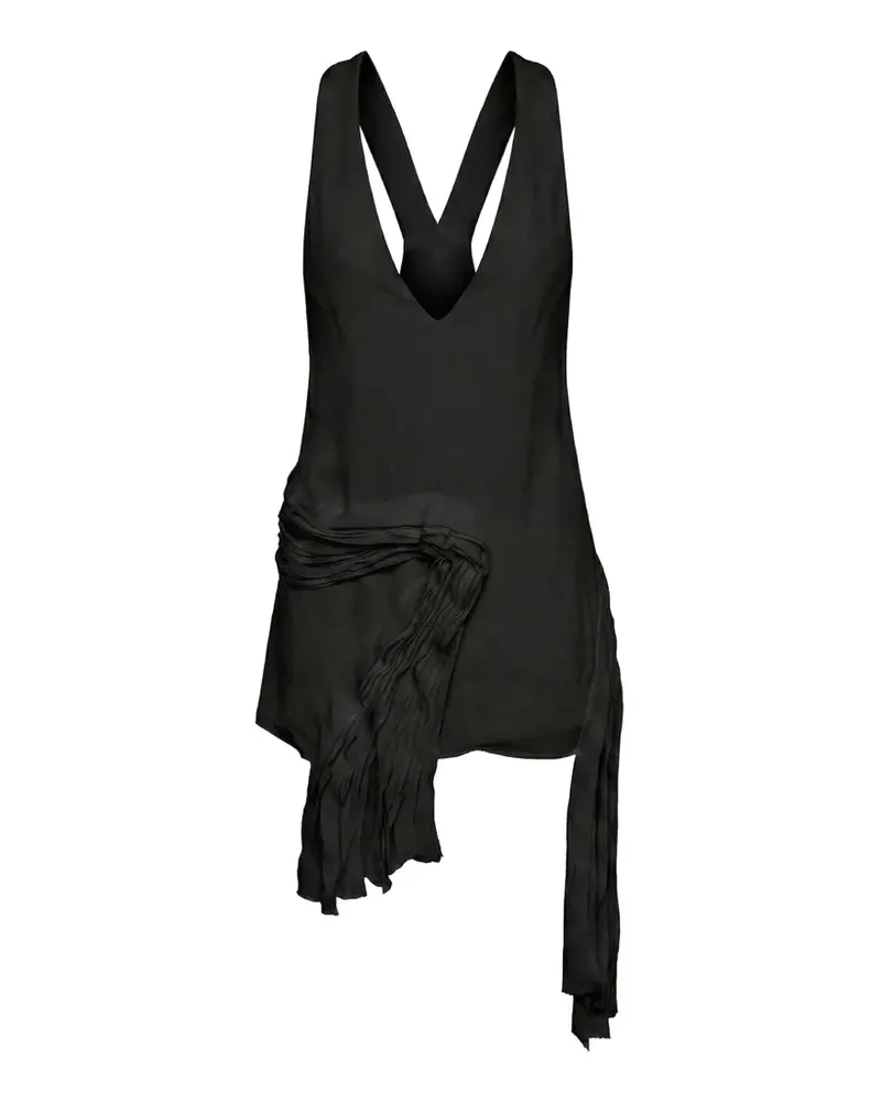 TOVE Drapierte Bebe Racerback-Bluse - Schwarz Schwarz