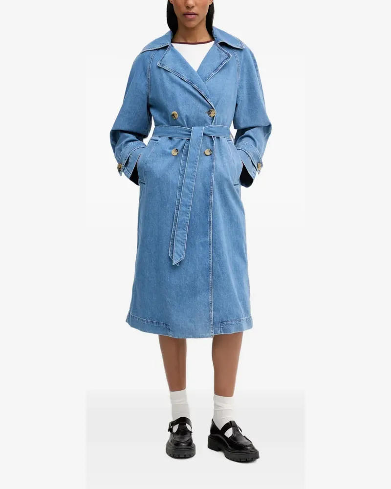 Marc O'Polo double-breasted belted trench coat - Blau Blau