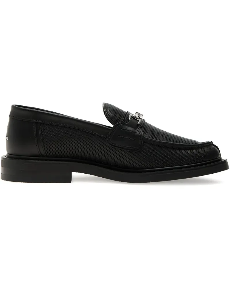 Filling Pieces Perforierte Loafer mit Kettendetail - Schwarz Schwarz