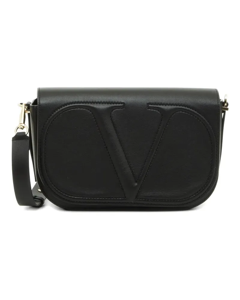 Valentino Garavani VLogo Walk calfskin shoulder bag - Schwarz Schwarz