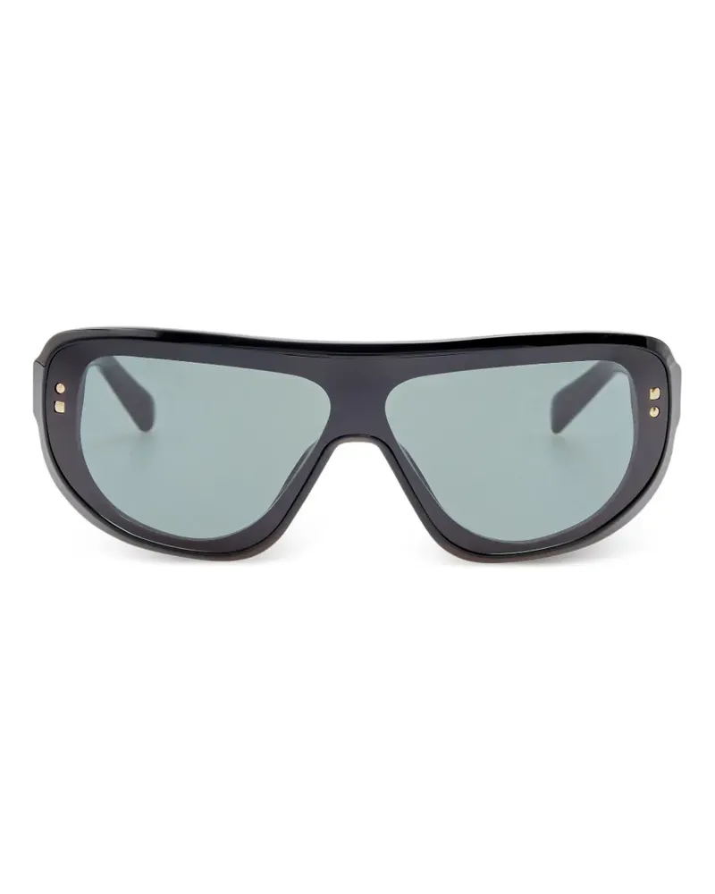 Jacquemus Sonnenbrille mit geometrischem Gestell - Schwarz Schwarz