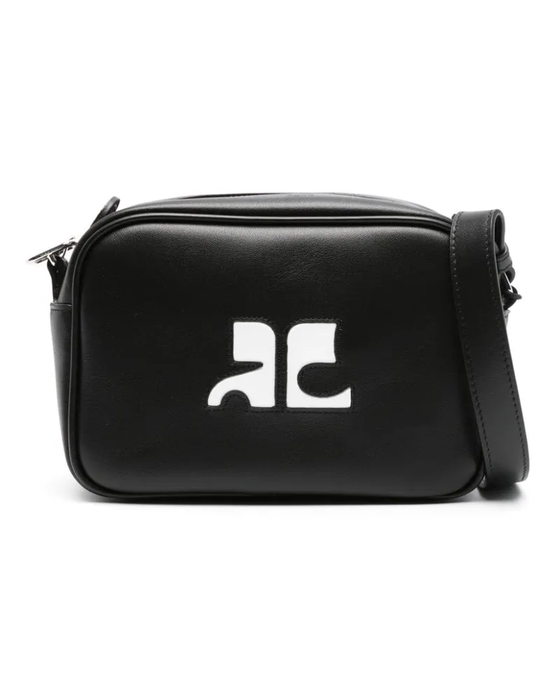 Courrèges Reedition Schultertasche aus Leder - Schwarz Schwarz
