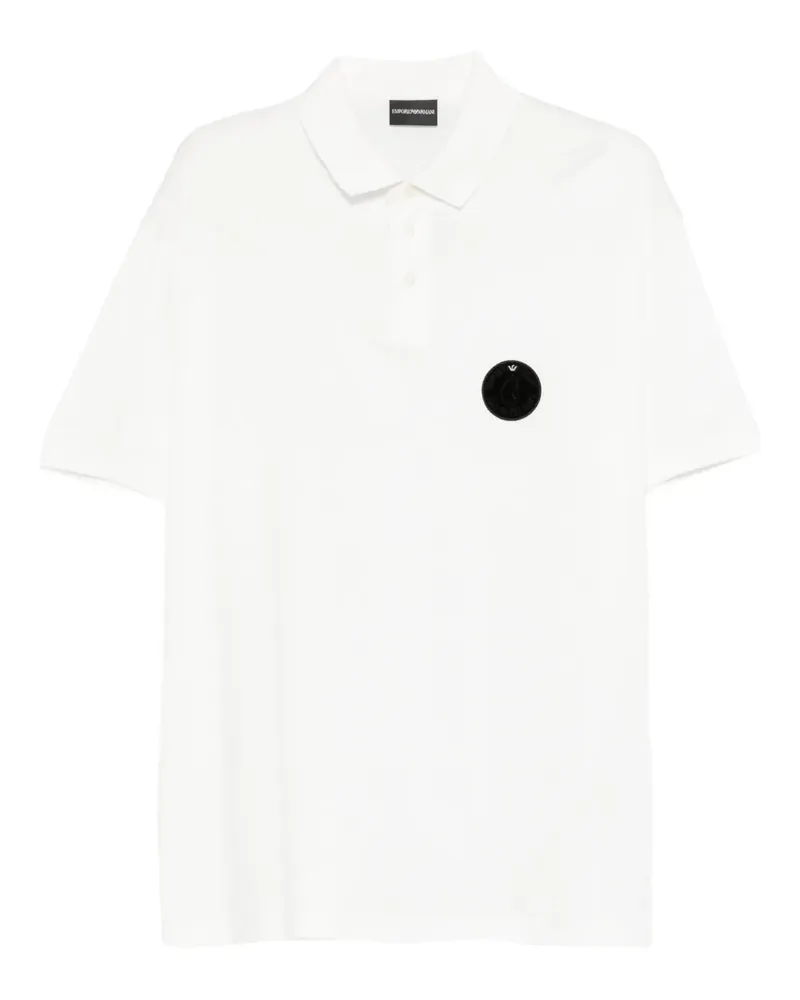 Emporio Armani appliqué polo shirt - Weiß Weiß