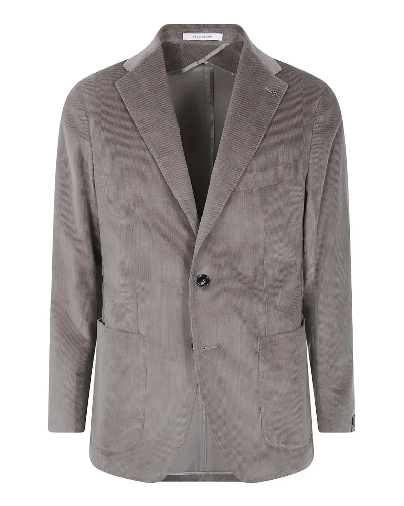 Tagliatore corduroy-texture single-breasted blazer - Braun Braun