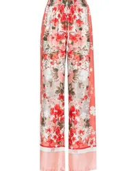 Ermanno Scervino Weite Hose mit Blumen-Print Rosa