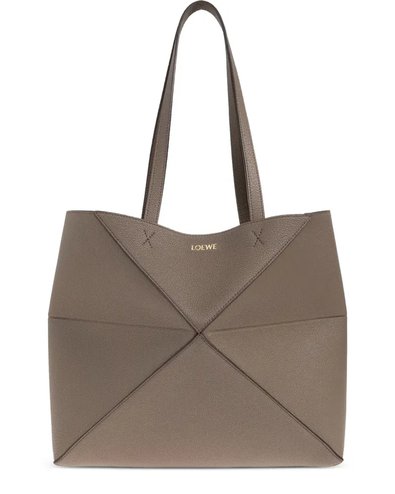 Loewe medium Puzzle Fold tote bag - Braun Braun