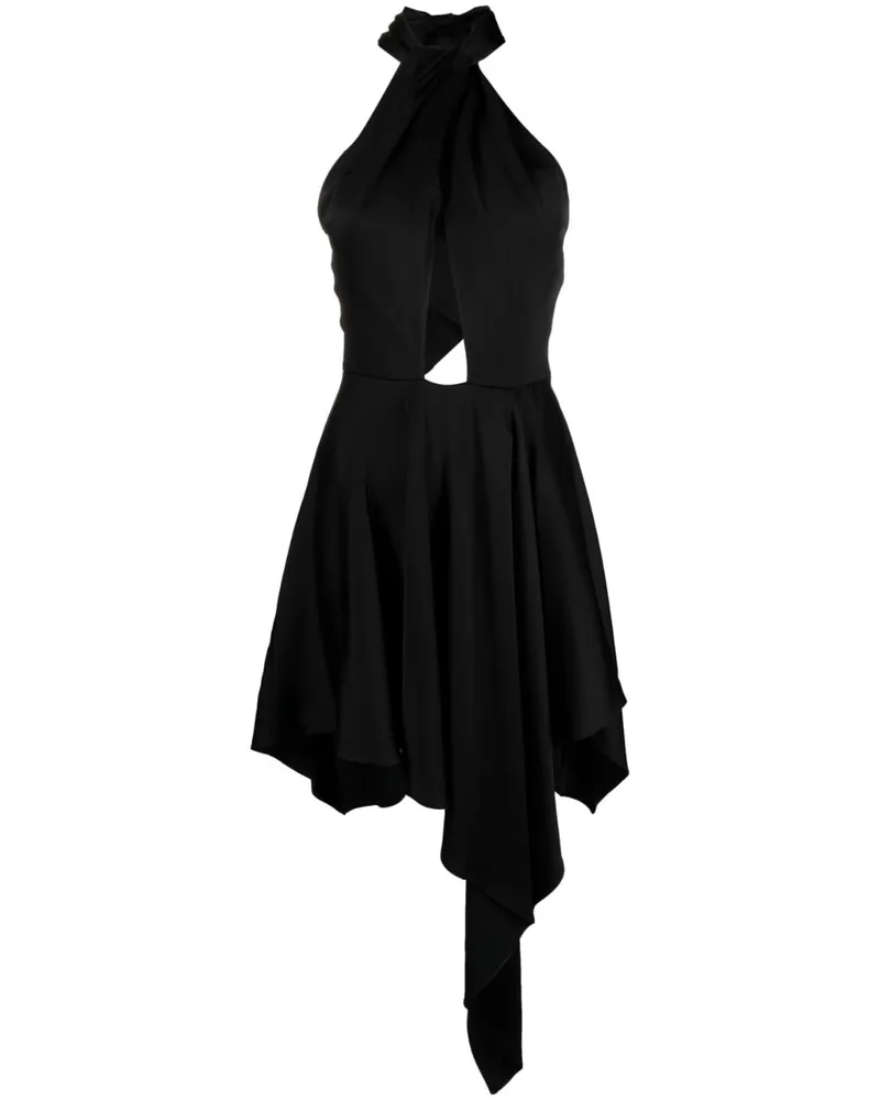 Stella McCartney Midikleid mit Neckholder - Schwarz Schwarz