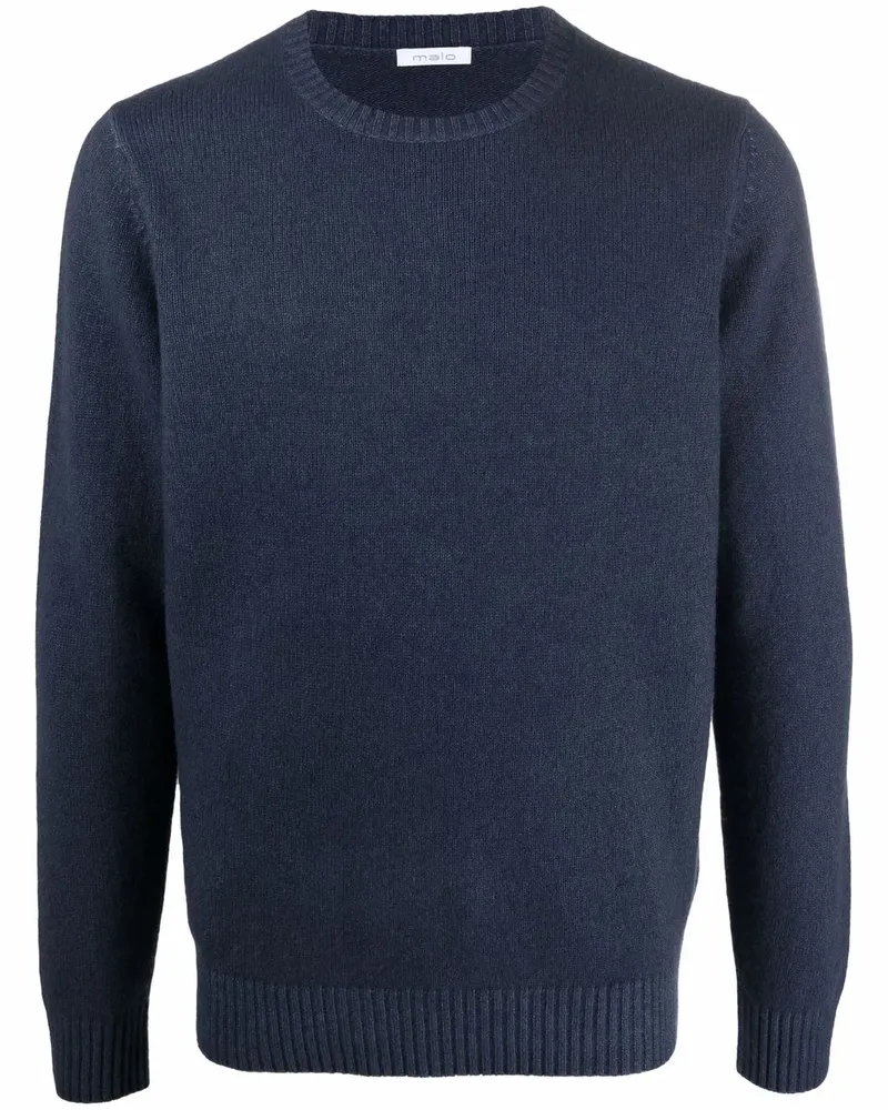 Malo Kaschmirpullover mit Rundhalsausschnitt - Blau Blau