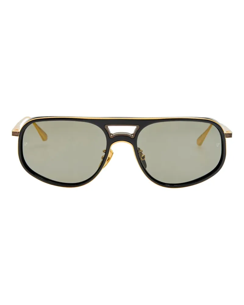 Linda Farrow Calder geometric-frame sunglasses - Schwarz Schwarz