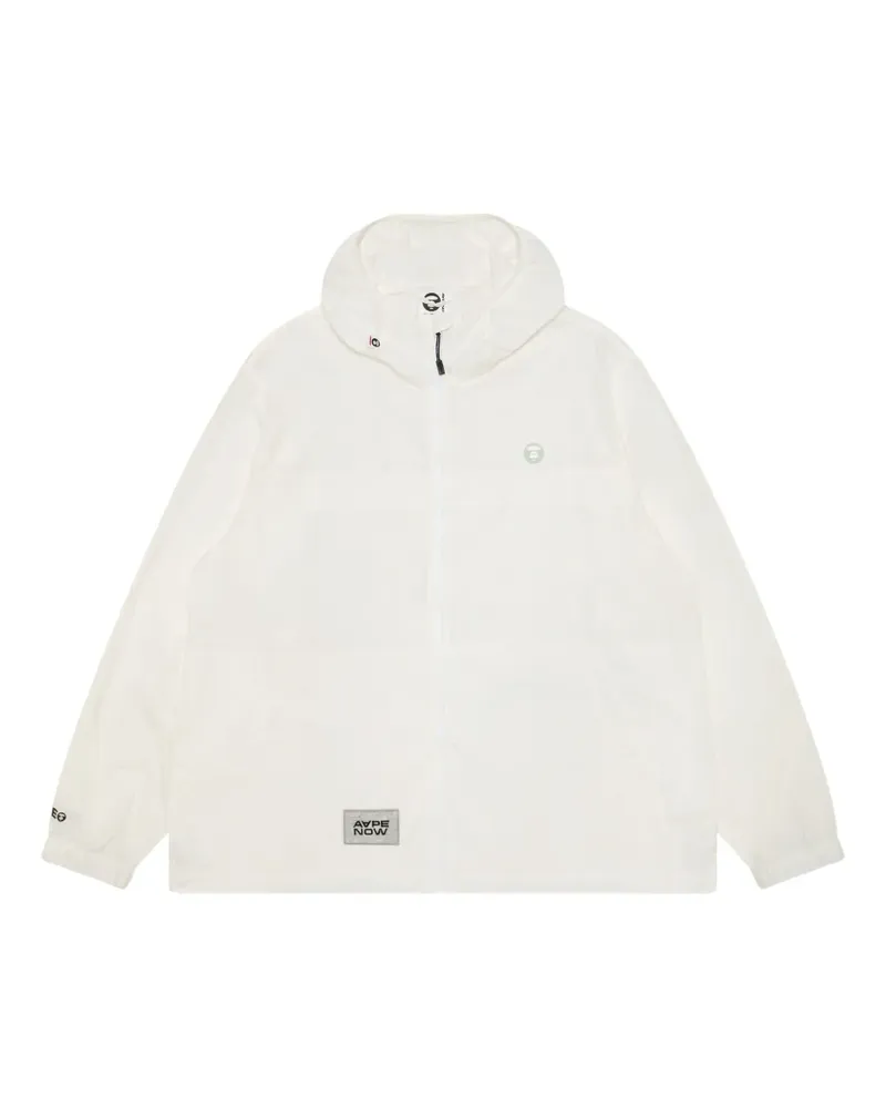 BAPE Leichte Kapuzenjacke - Weiß Weiß