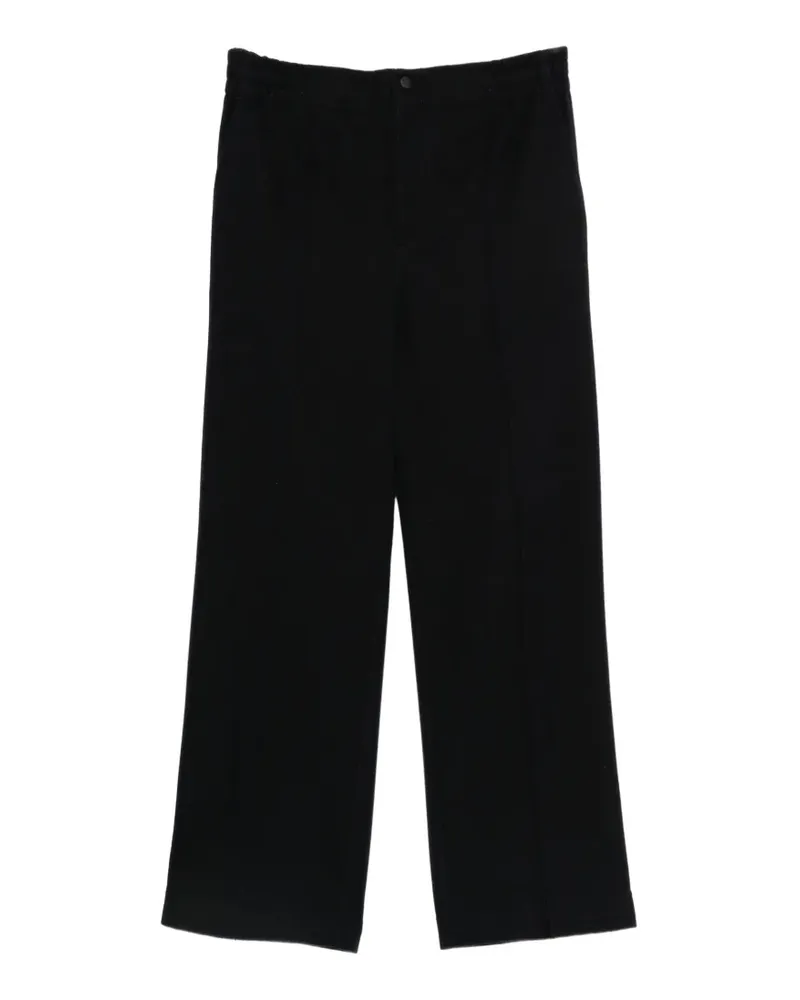Moncler Gerade Hose mit Logo-Patch - Blau Blau