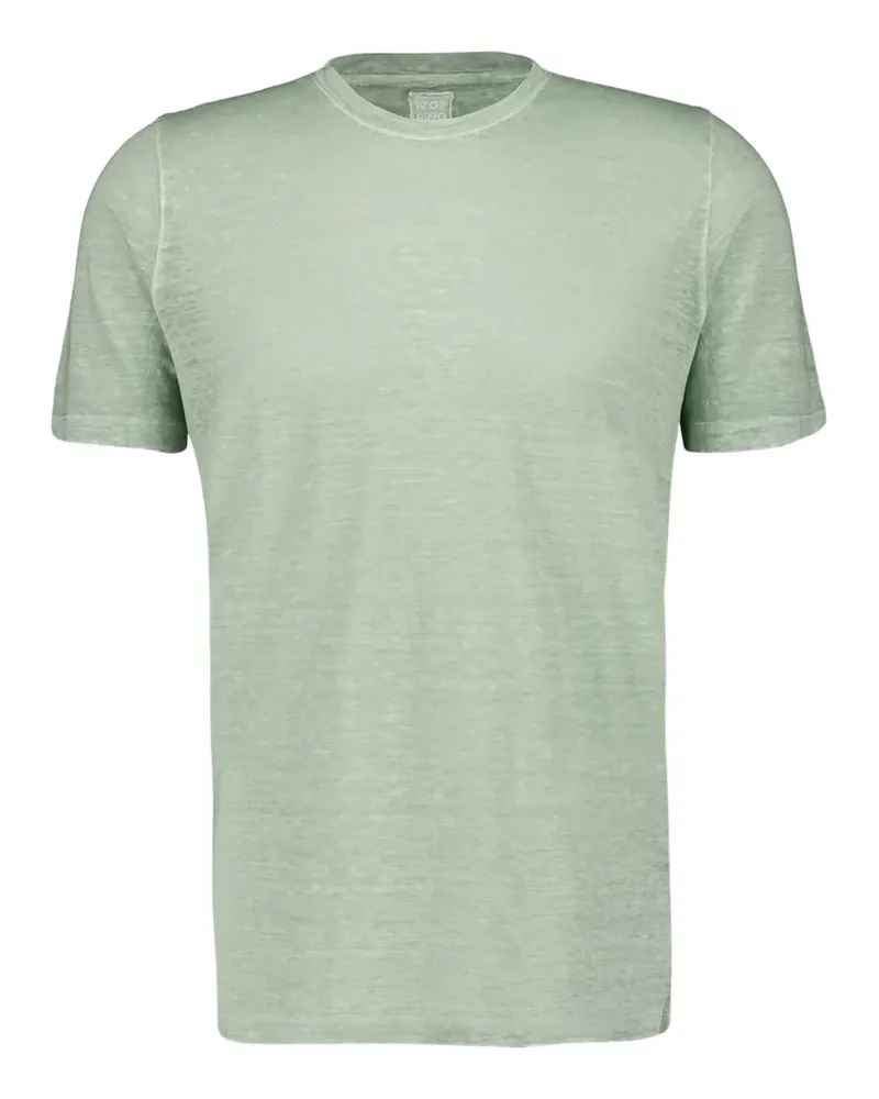 120% Lino Texturiertes T-Shirt - Grün Grün
