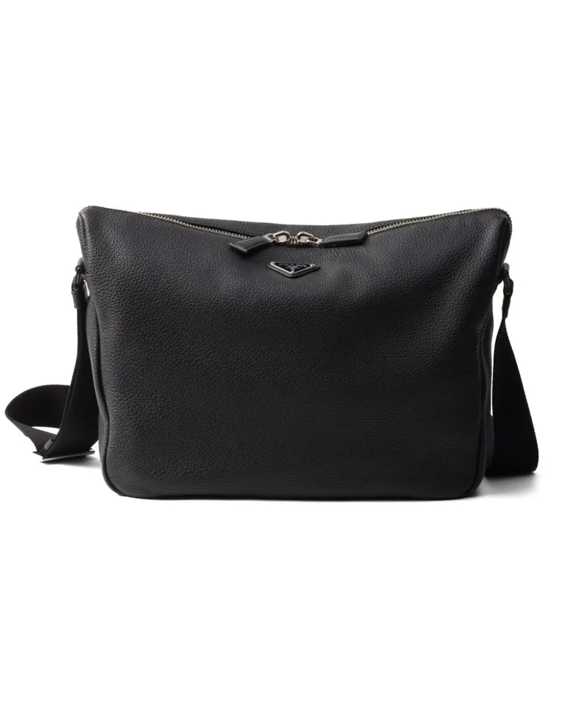 Prada Schultertasche aus Leder - Schwarz Schwarz