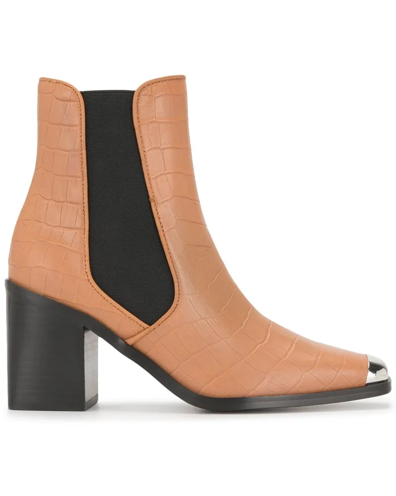 SENSO Stiefeletten mit silberfarbener Kappe - Braun Braun