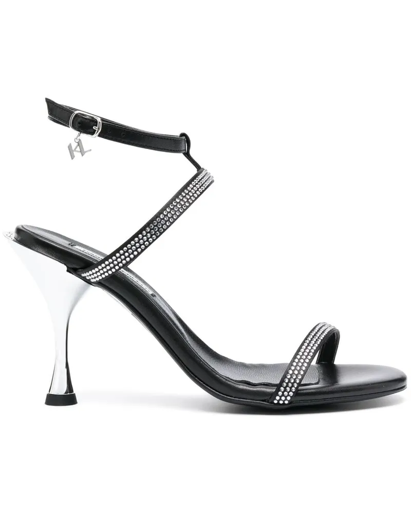 Karl Lagerfeld Strassverzierte Sandalen - Schwarz Schwarz