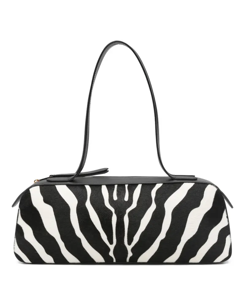KHAITE Simona zebra-print shoulder bag - Weiß Weiß