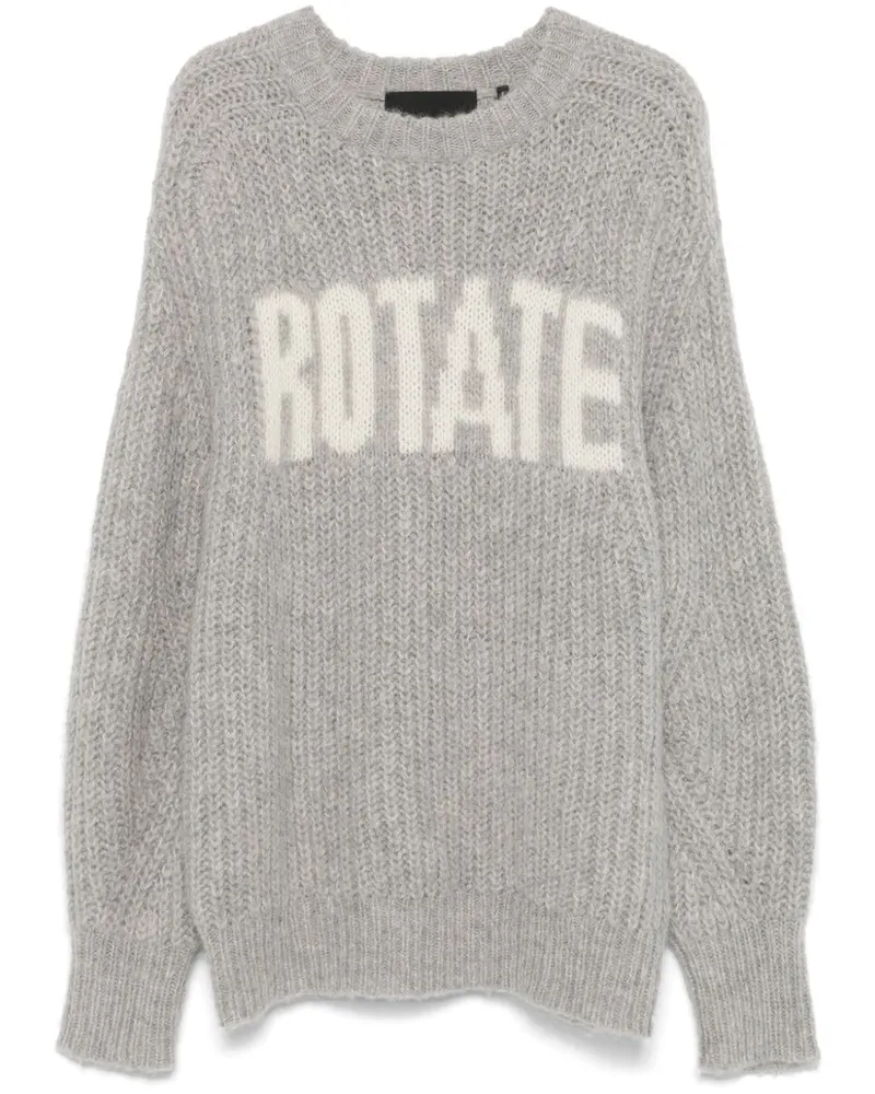 ROTATE Birger Christensen Intarsien-Pullover - Grau Grau