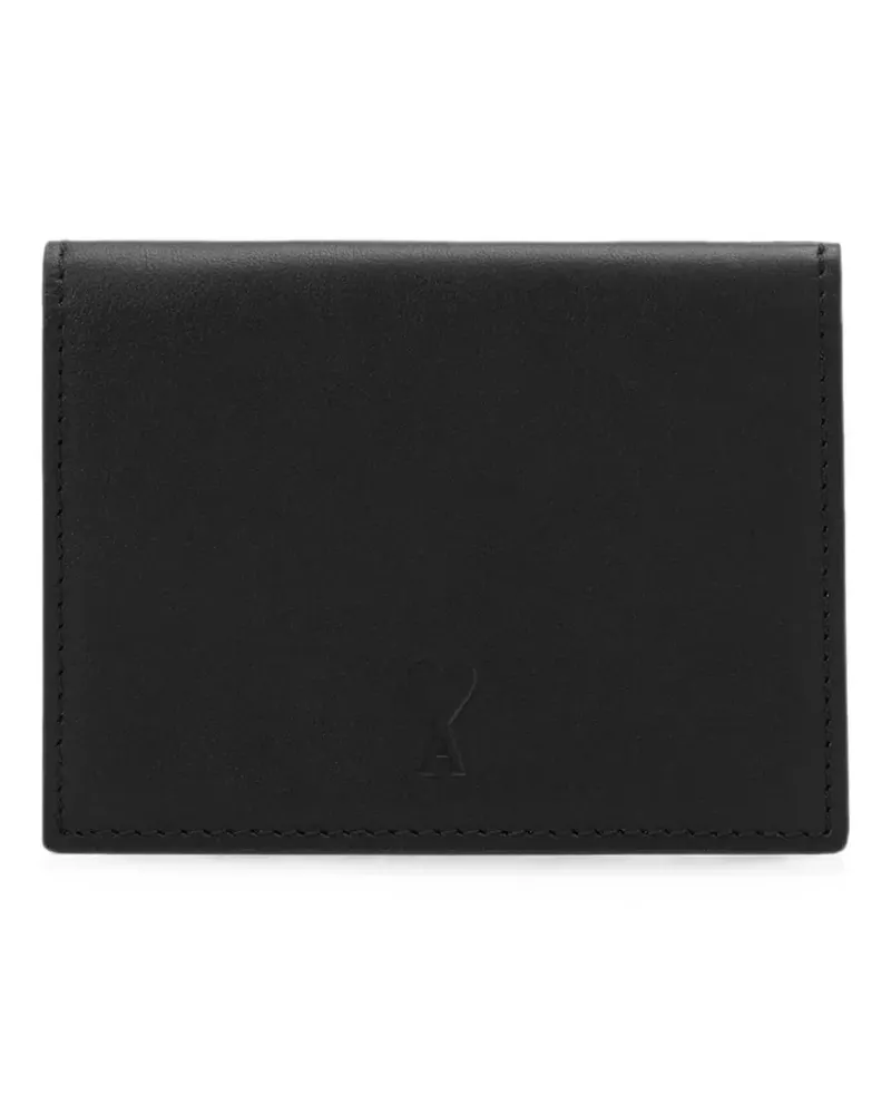 AMI Paris cowhide-leather tri-fold wallet with Ami de Coeur - Schwarz Schwarz