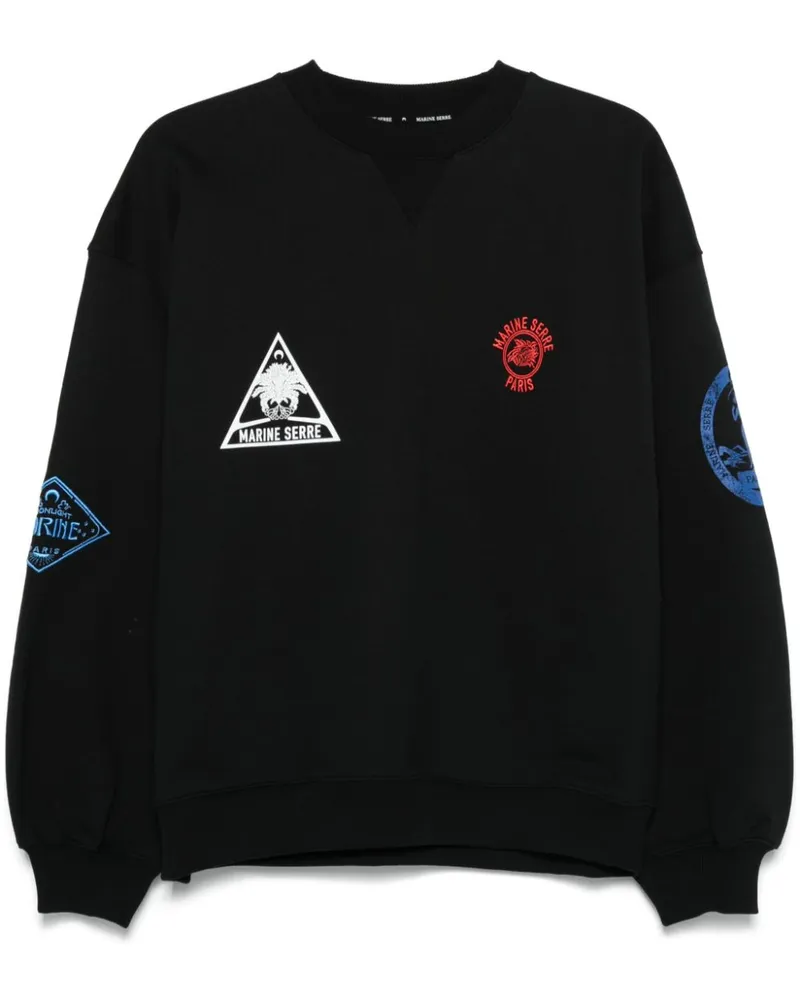 Marine Serre Souvenirs Sweatshirt - Schwarz Schwarz