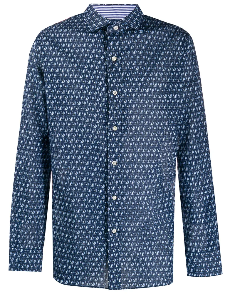 Ralph Lauren Hemd mit Segelboot-Print - Blau Blau