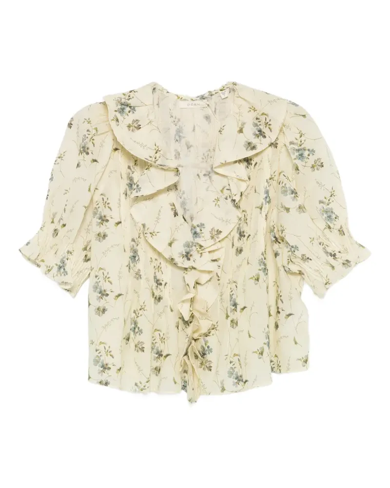 DÔEN Henri ruffled floral blouse - Gelb Gelb