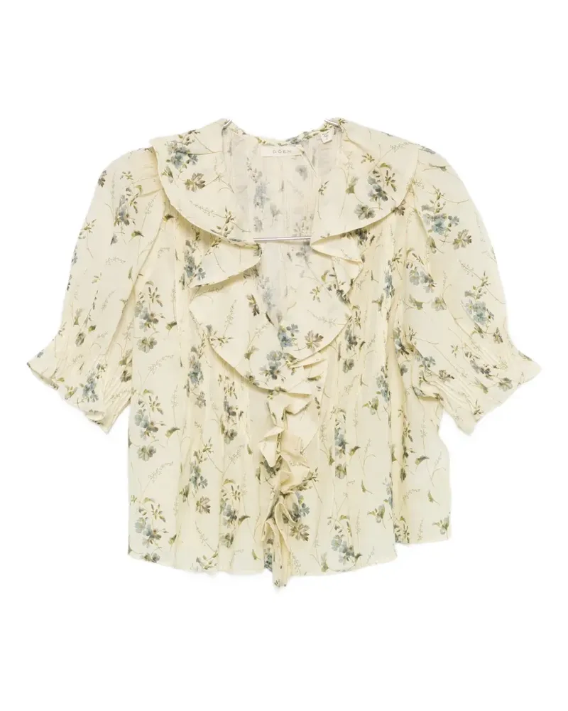 DÔEN Henri ruffled floral blouse - Gelb Gelb