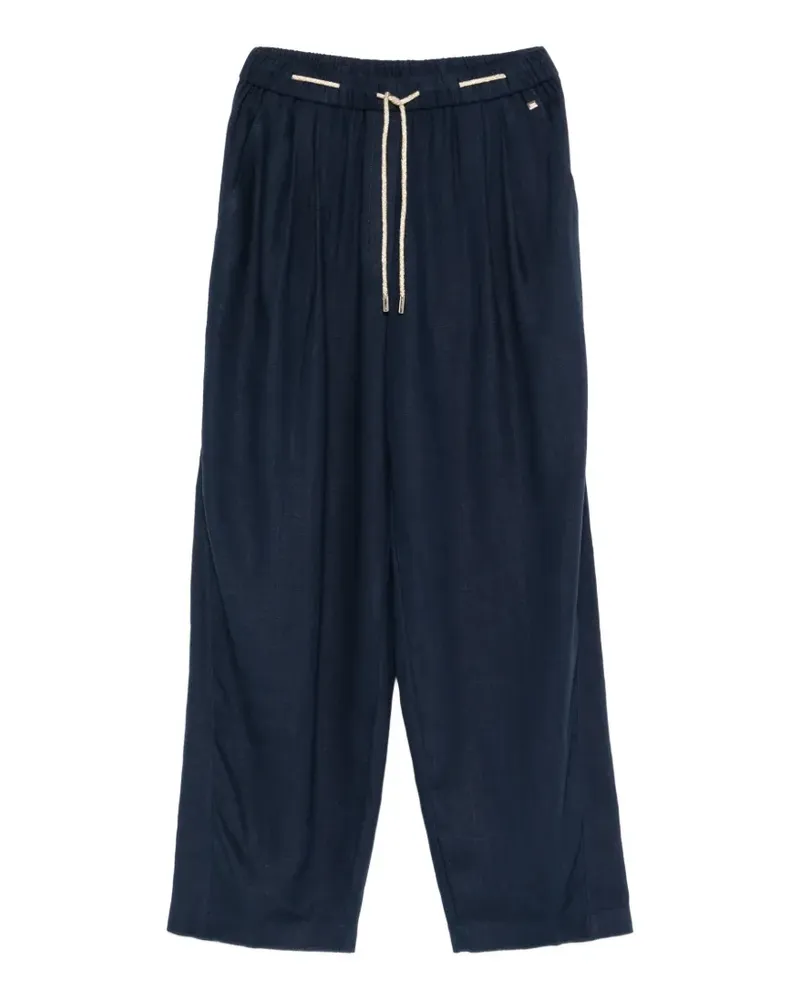 Herno Hose mit Kordelzug - Blau Blau