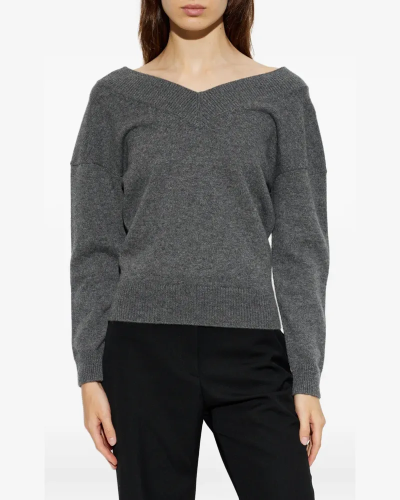 Tom Ford off-shoulder V-neck sweater - Grau Grau