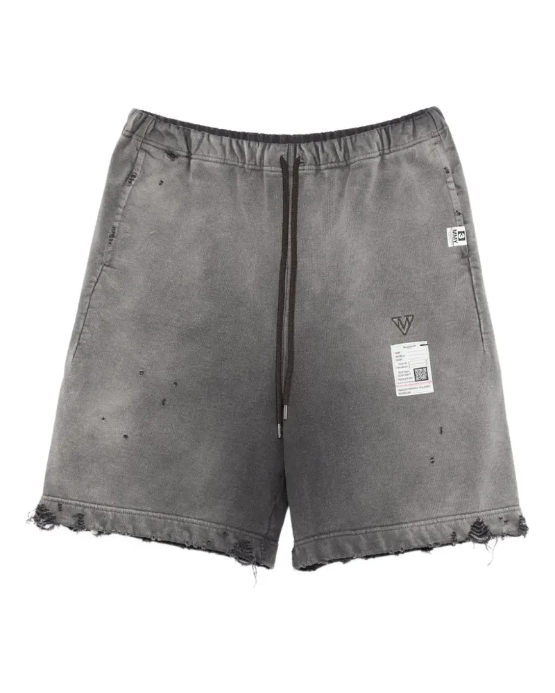 MIHARAYASUHIRO Ausgefranste Shorts mit Kordelzug - Grau Grau