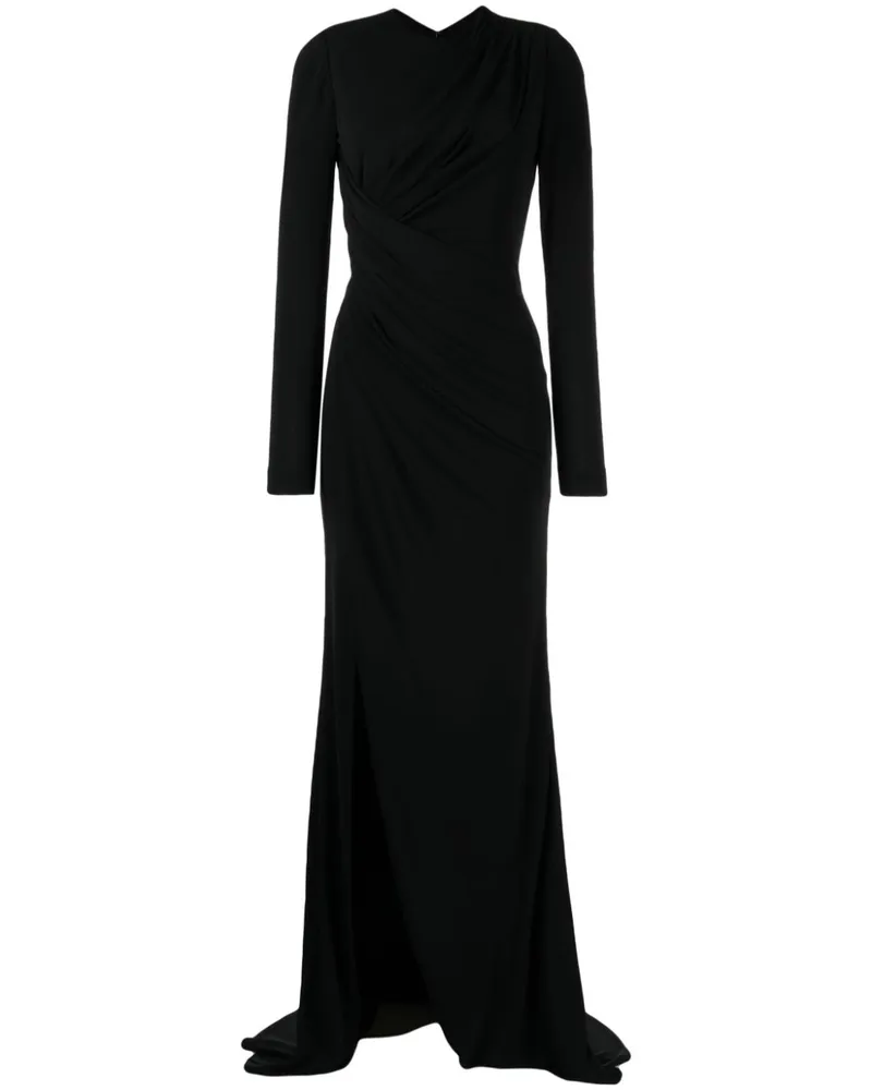 Elie Saab Drapiertes Abendkleid - Schwarz Schwarz